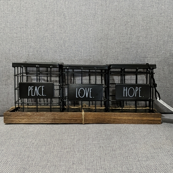 Rae Dunn Other - Rae Dunn Peace Love Hope Baksets